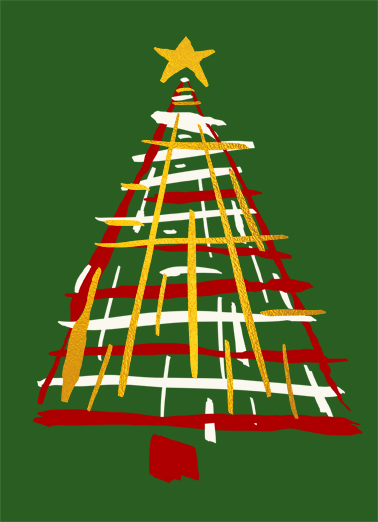 Tree and Star Funny Christmas     